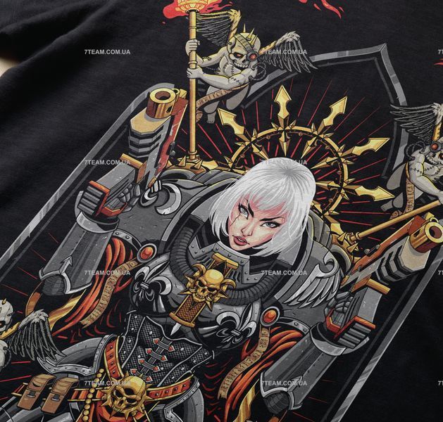 Футболка з принтом WarHammer 40K - Adepta Sororitas F0716 фото