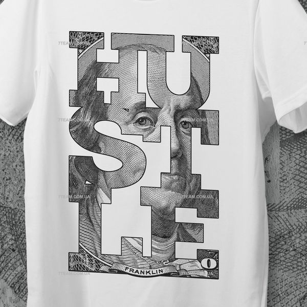 Футболка c принтом Hustle W F0034w фото
