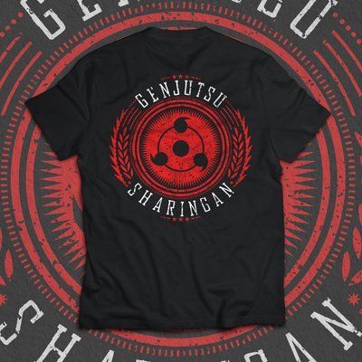 Футболка з принтом Наруто - Genjutsu Sharingan F0730 фото
