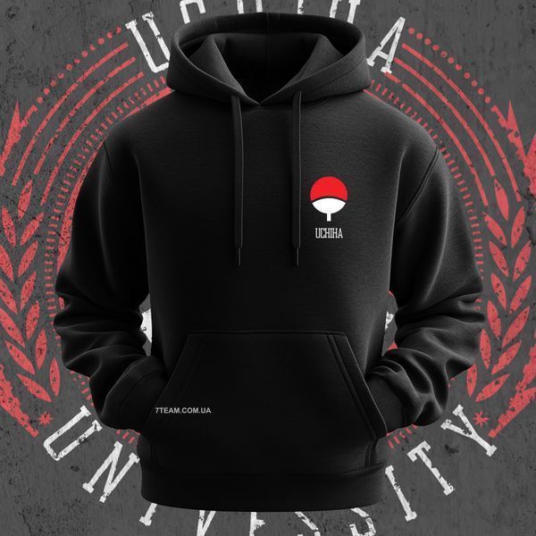 Худи c принтом Наруто - Uchiha Univesity Red HD0733 фото