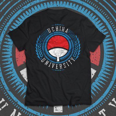 Футболка з принтом Наруто - Uchiha Blue Edition F0732 фото