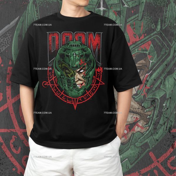 Футболка з принтом Doom - Doomguy F0921 фото