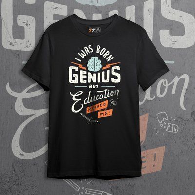 Футболка c принтом Genius F0166 фото