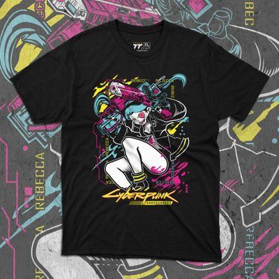 Футболка c принтом Cyber Punk - Rebecca 5 F0906 фото