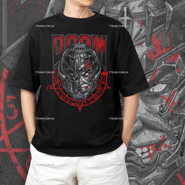 Футболка з принтом Doom - Doomguy WB F0922 фото