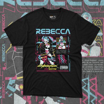 Футболка c принтом Cyber Punk - Rebecca 6 F0907 фото