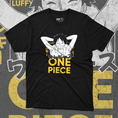Футболка з принтом Ван Піс - Luffy Black 2 F0216 фото
