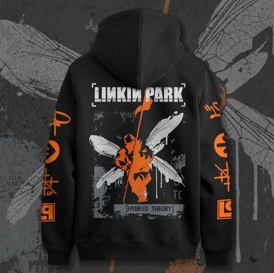 Худі з принтом Linkin Park - Hybrid Theory Orange HD0945 фото