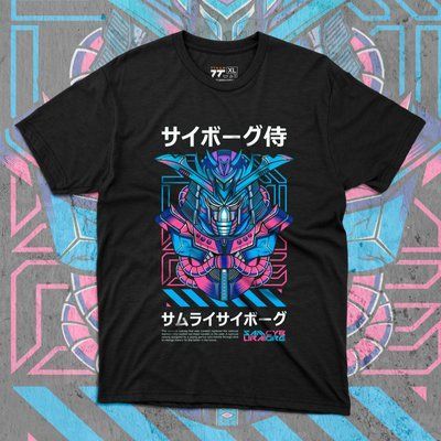 Футболка с принтом Samurai Cyborg F0047 фото