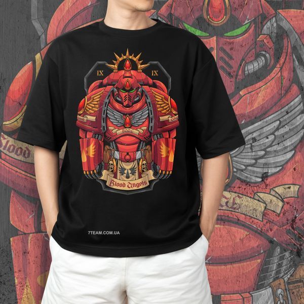 Футболка с принтом WarHammer 40K - Blood Angels F0708 фото