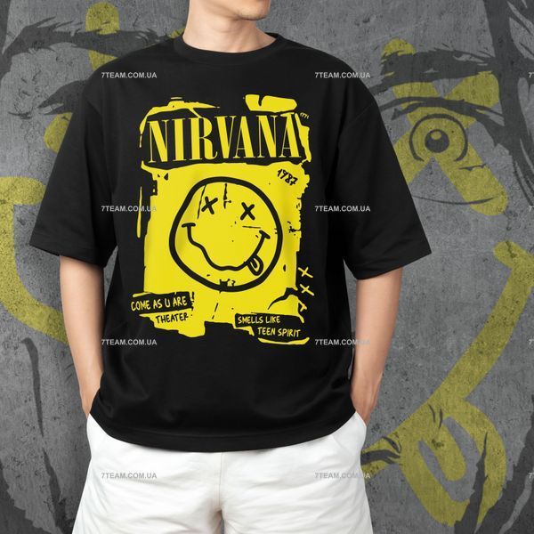 Футболка з принтом Nirvana - Smile F0956 фото