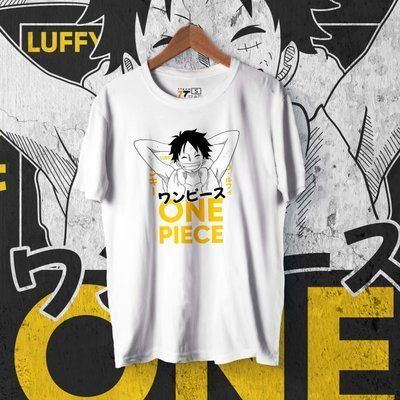 Футболка з принтом Ван Піс - Luffy White 2 F0216W фото
