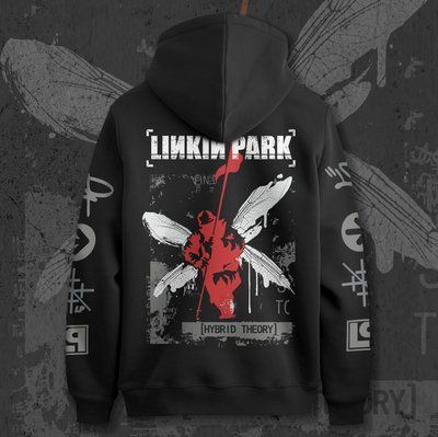 Худі з принтом Linkin Park - Hybrid Theory Orange Classic HD0946 фото