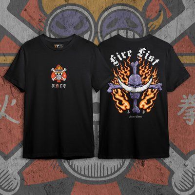 Футболка c принтом Ван Пис - Fire Fist Red Edition F0936 фото